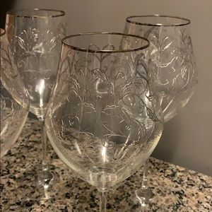 4 Anthropologie wine glasses
